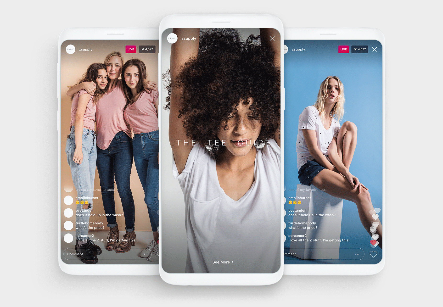 ZSUPPLY Clothing and Rareview live shopping event and ecommerce.