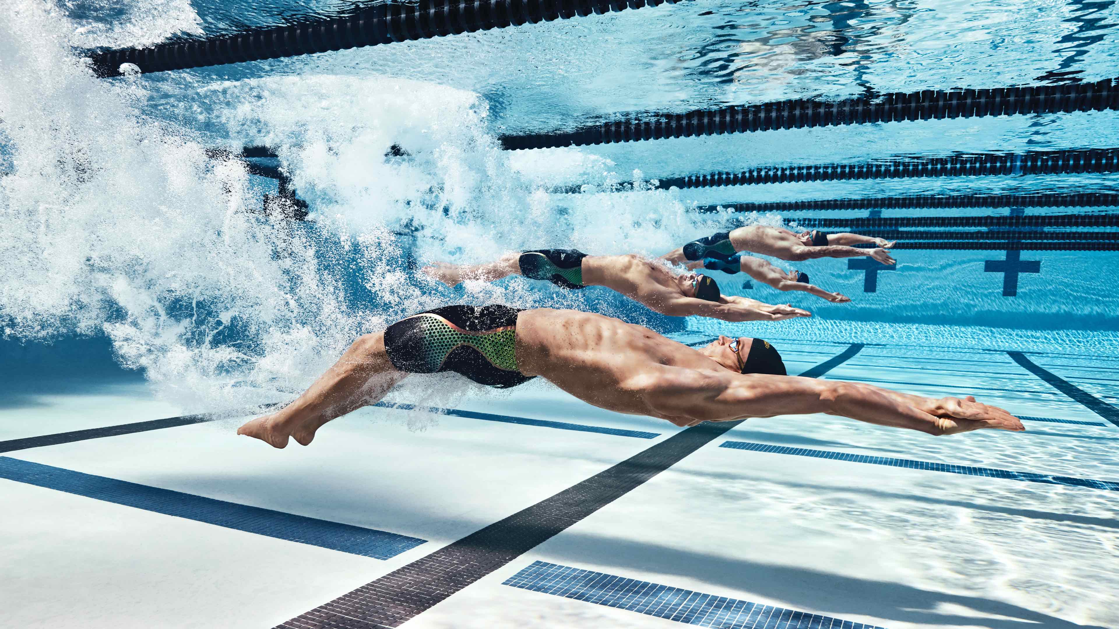 Backstroke wearing Speedo brand